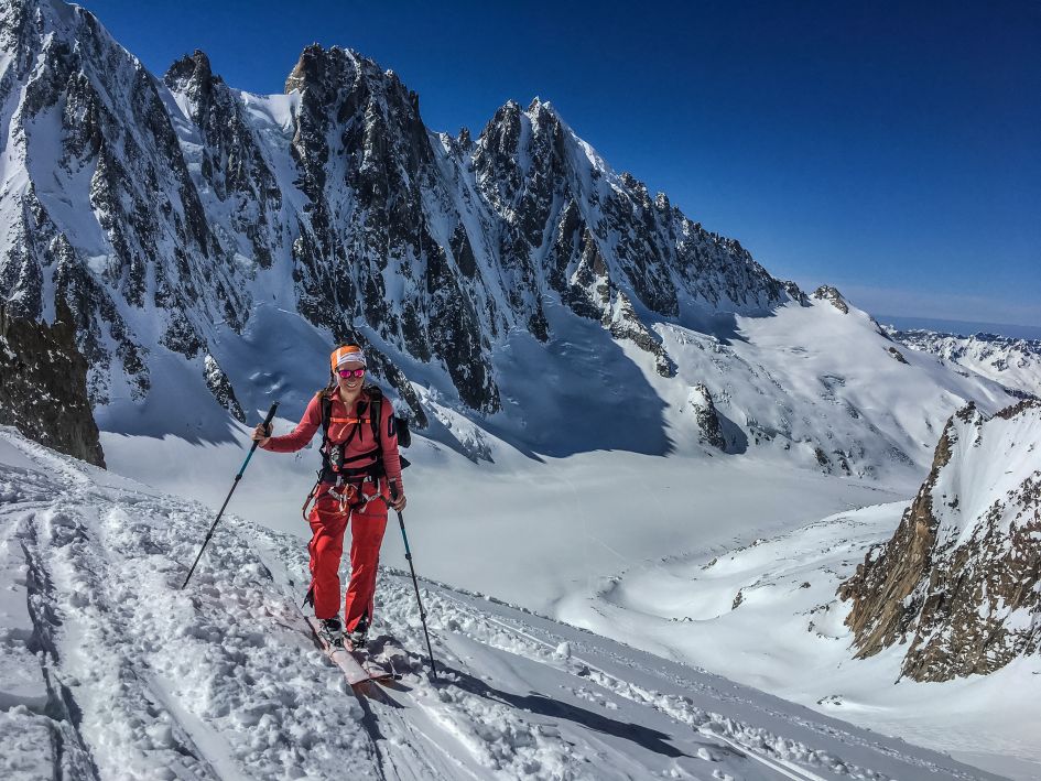 Ski touring in Chamonix.