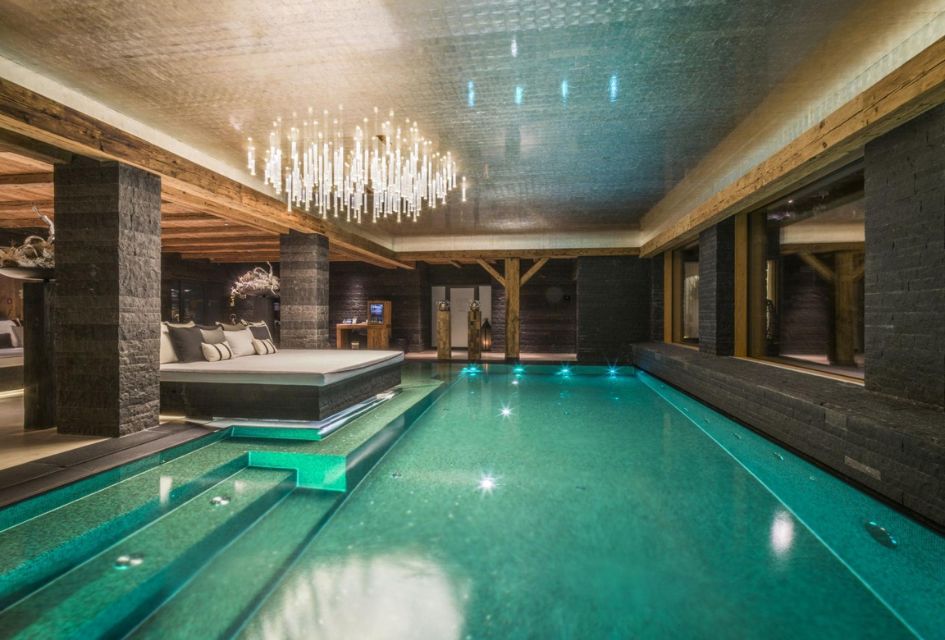 Luxury indoor pool of Chalet N, one of the top features of a luxury chalet in Austria